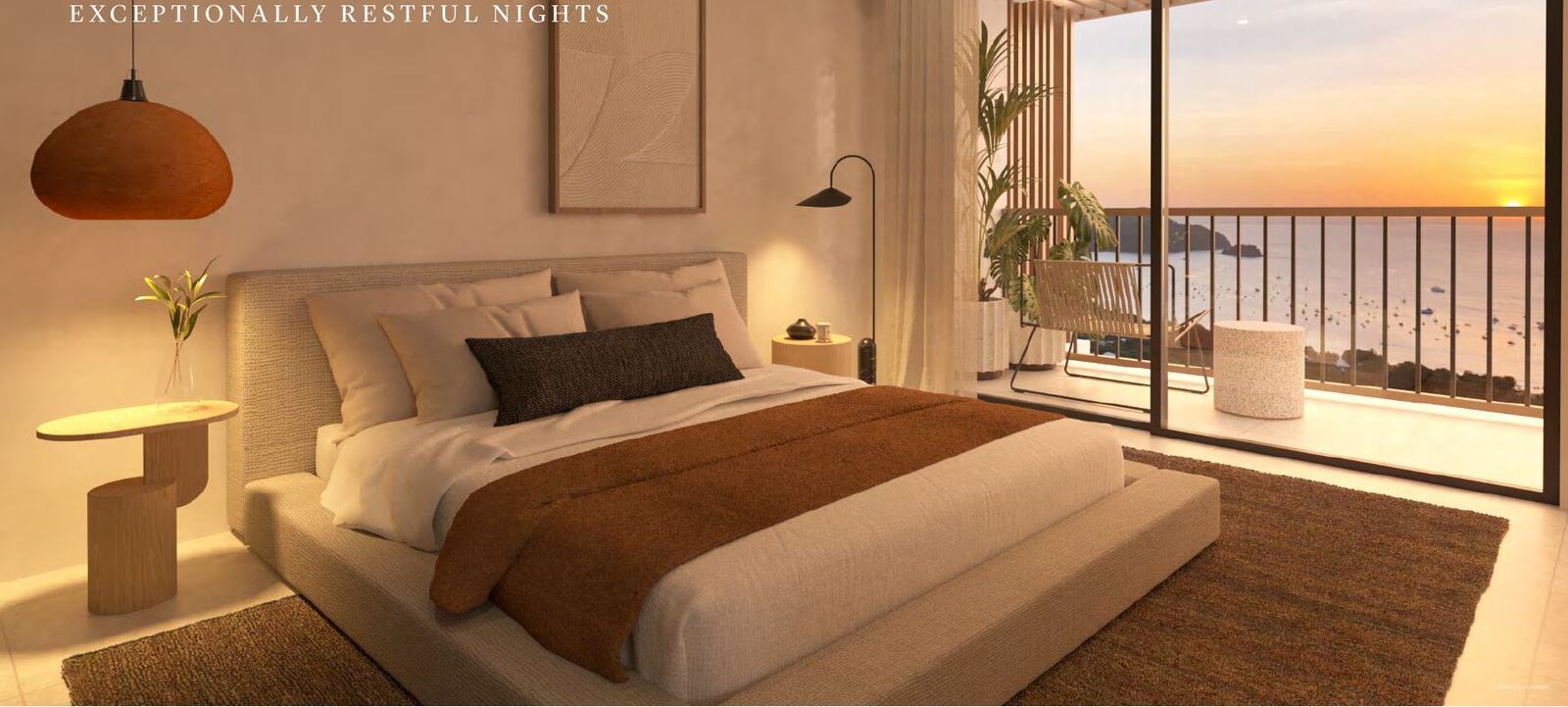 Bedroom at sunset
