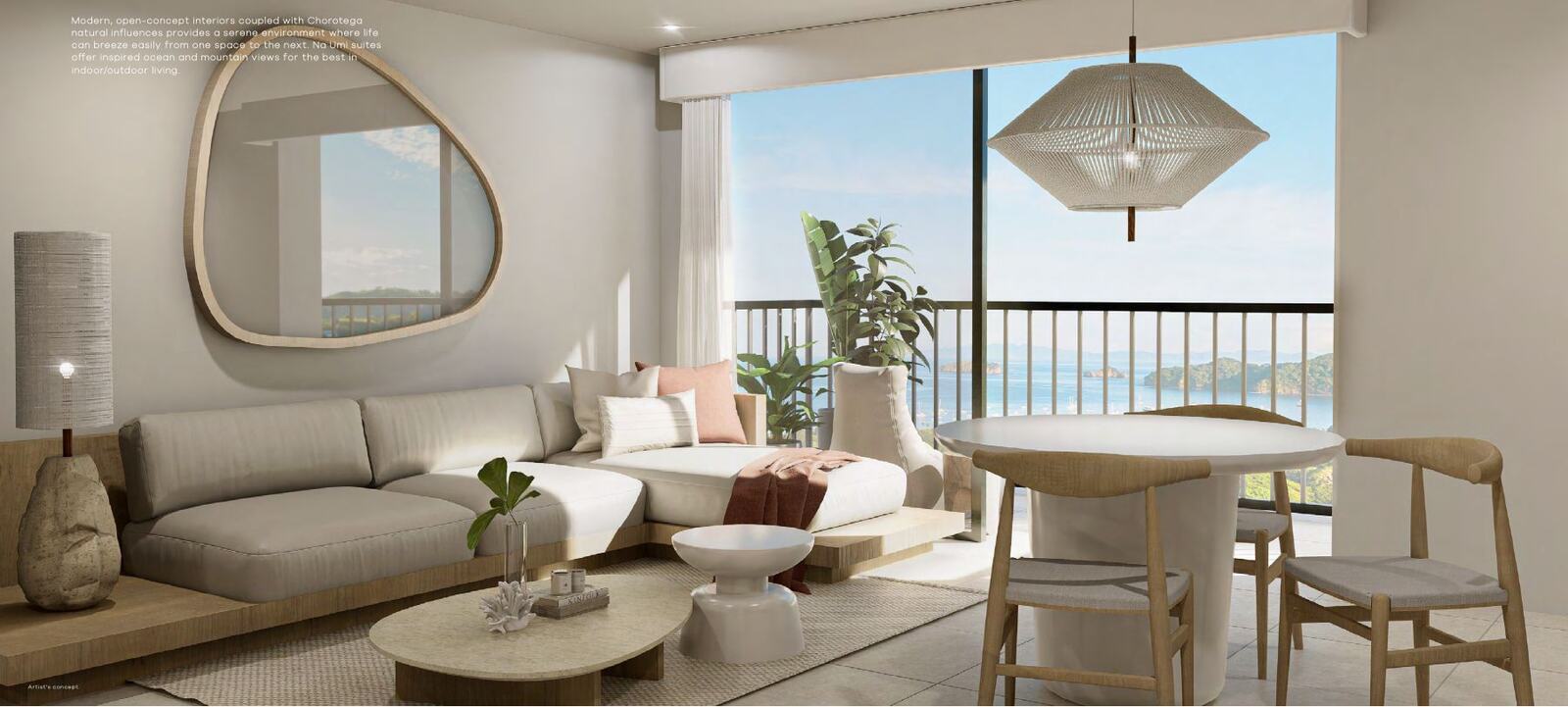 Living room with ocean view